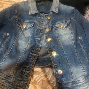 Vintage Baby Phat Blue Jean Jacket with Gold Accents